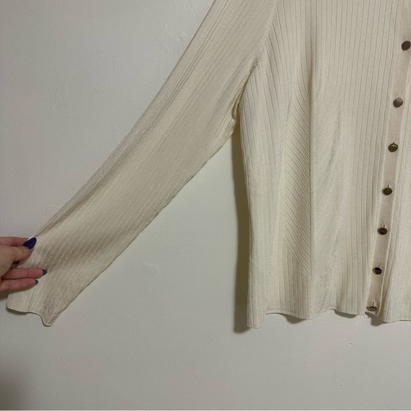 Ted Baker Meenaa Collared Ribbed Knit Cardigan - Picture 7 of 12